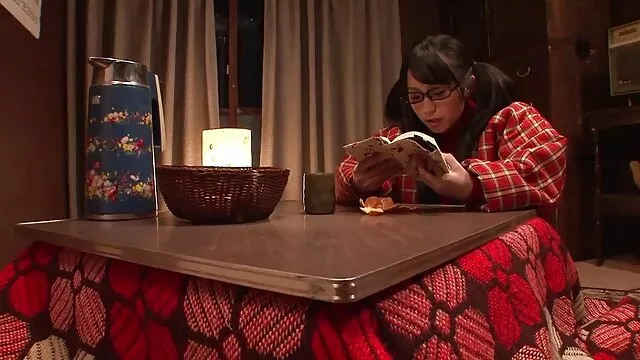 Une fille est porno des femmes avec cheval assise sur la bite d'un homme et se fait côteler.